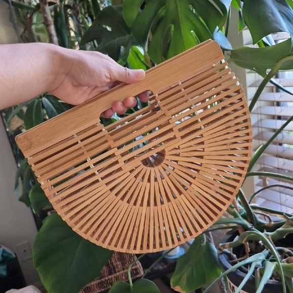 Cult Gaia Gaias Bamboo Ark Small Top Handle Tote Bag - Picture 1 of 9
